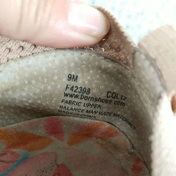 Born Shoes Womens 9 Antero TanKnit Slip On Perforated Mesh Sneakers *Read* - Picture 9 of 9